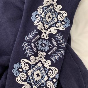 High Neck Navy Sweater